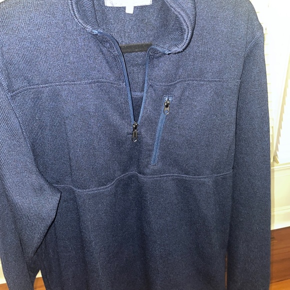Men's collared quarter zip blue sweatshirt XL by Royal Class in Exc Condition - Picture 7 of 10